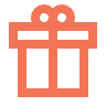 Gift Icon | Orange Gift Icon | Orange