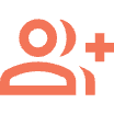 Group or Person with plus sign Icon | Apricot