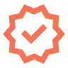 Verified, Tick Icon | Orange Verified, Tick Icon | Orange
